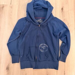 Vintage 2000s American Eagle Zip-Up Hoodie - Blue - Size Medium